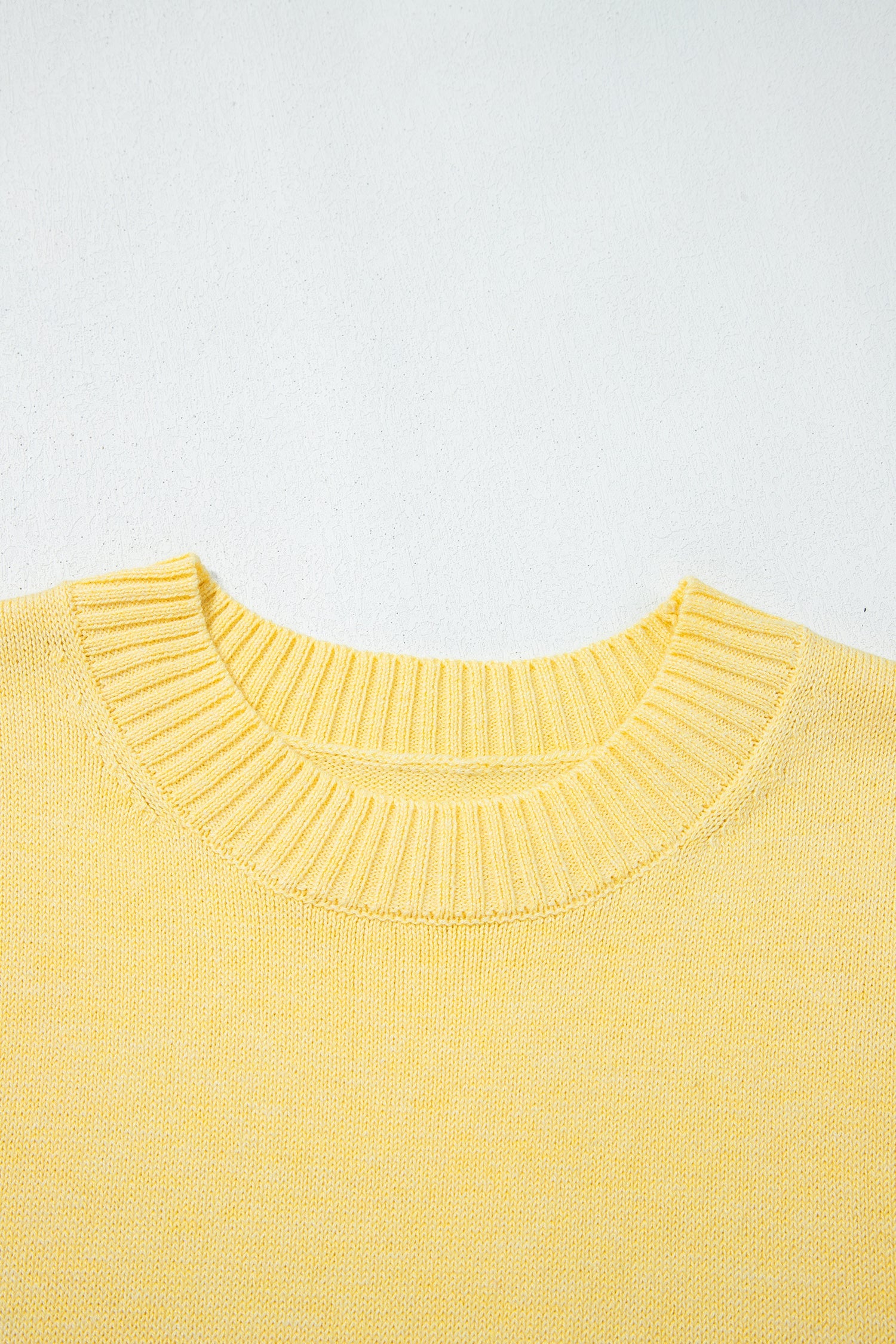Solid Side Slit Sleeveless Sweater Top