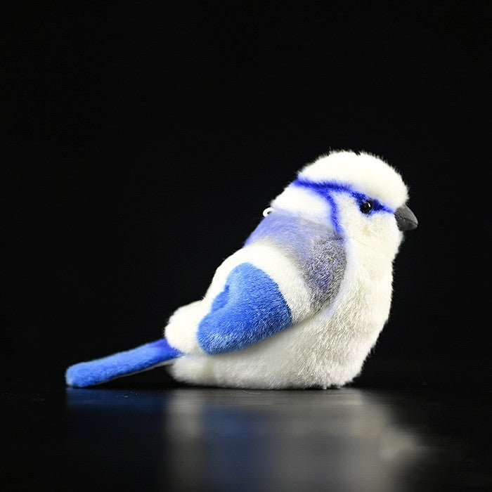 Plush Gray Blue Tit Toy – Soft Stuffed Bird Plush Doll