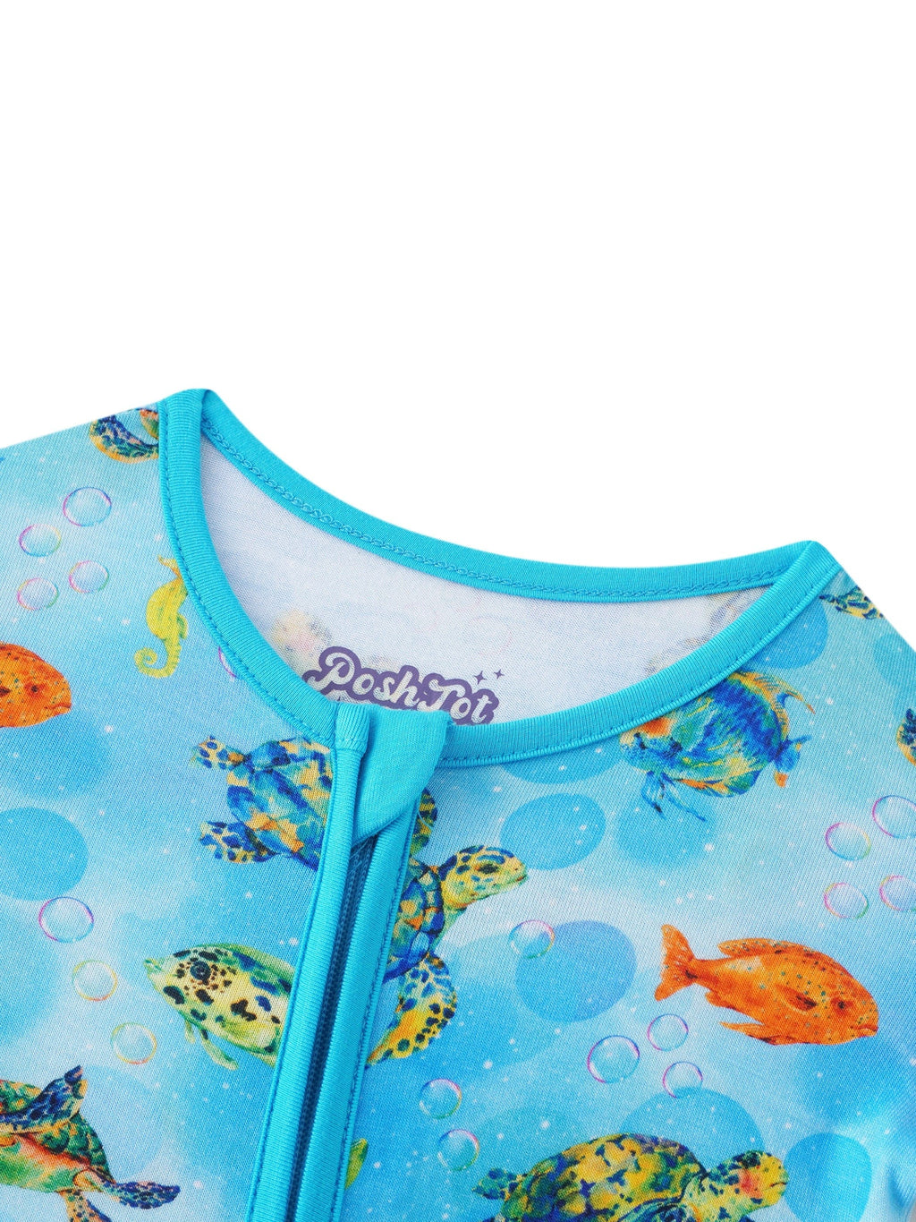 Posh TOT Sea Turtle Bamboo Baby Convertible Zippy Romper  CINCO DE MAYO PROMO - FINAL SALE