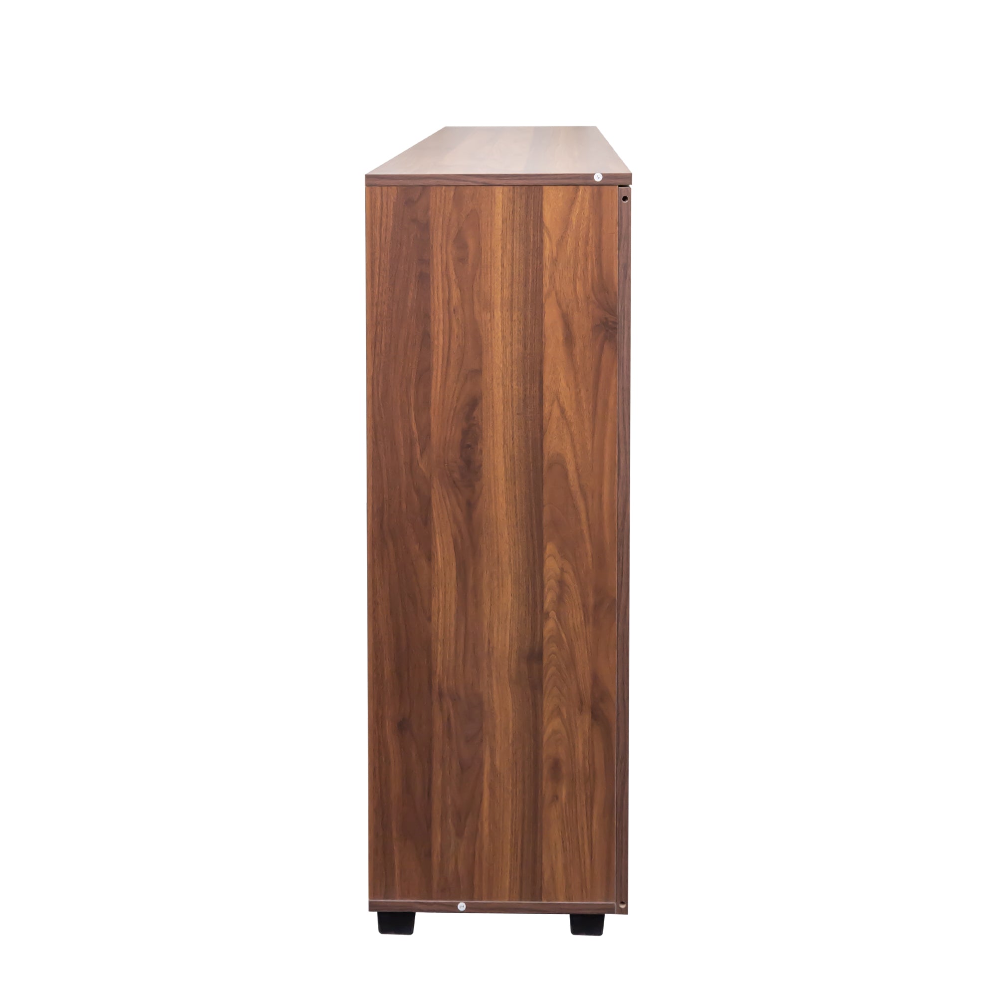 Shoe Cabinet, 5-Tier Shoe Storage Cabinet with Adjustable Shelves, Wooden Shoe Rack Organizer with Louvered Doors for Entryway, Hallway, Bedroom, Closet, Living Room