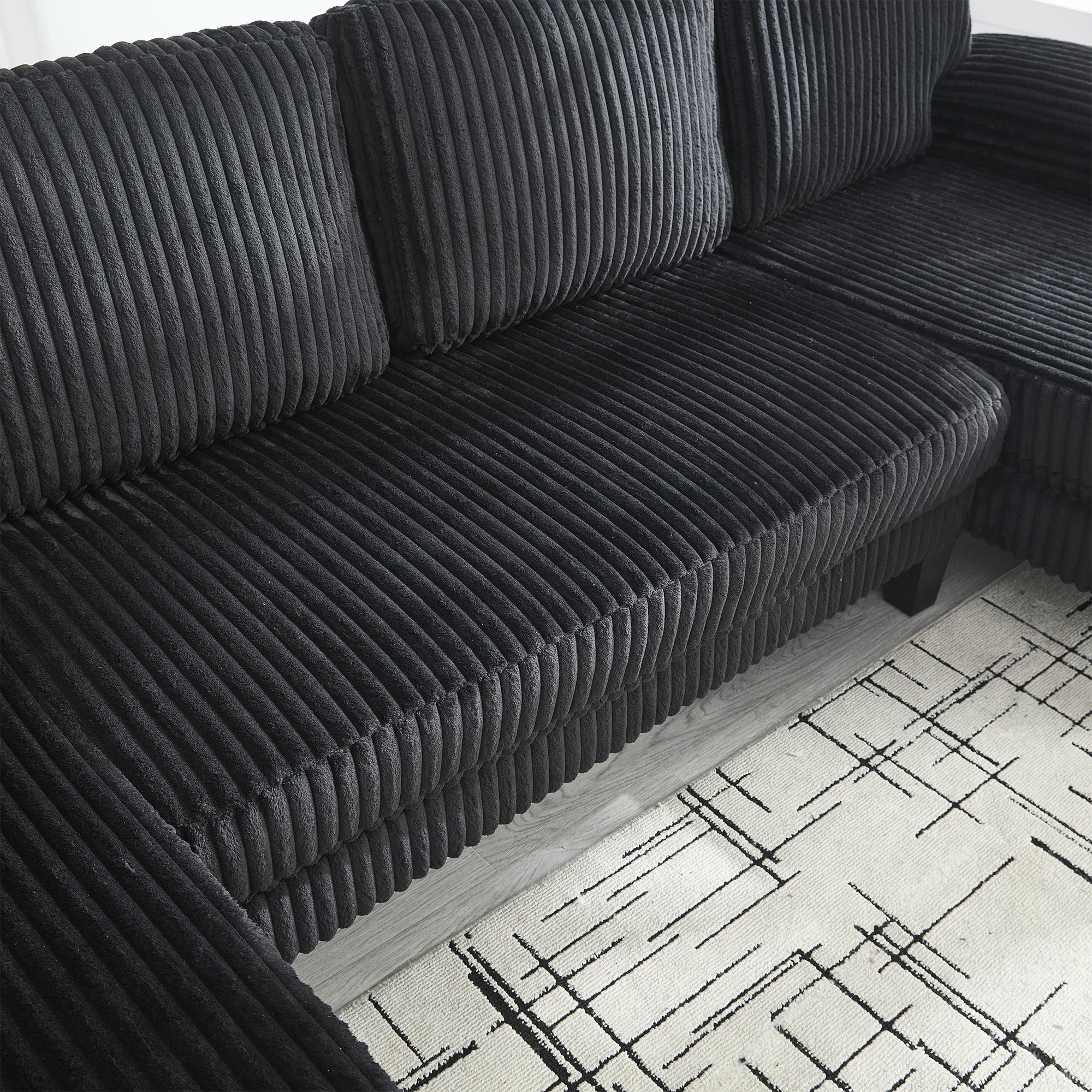 [VIDEO provided][New]U-Shaped Couch with Oversized Seat,4-Seat Sofa  with Double Chaise,Comfortable and spacious indoor furniture for Living Room,Apartment