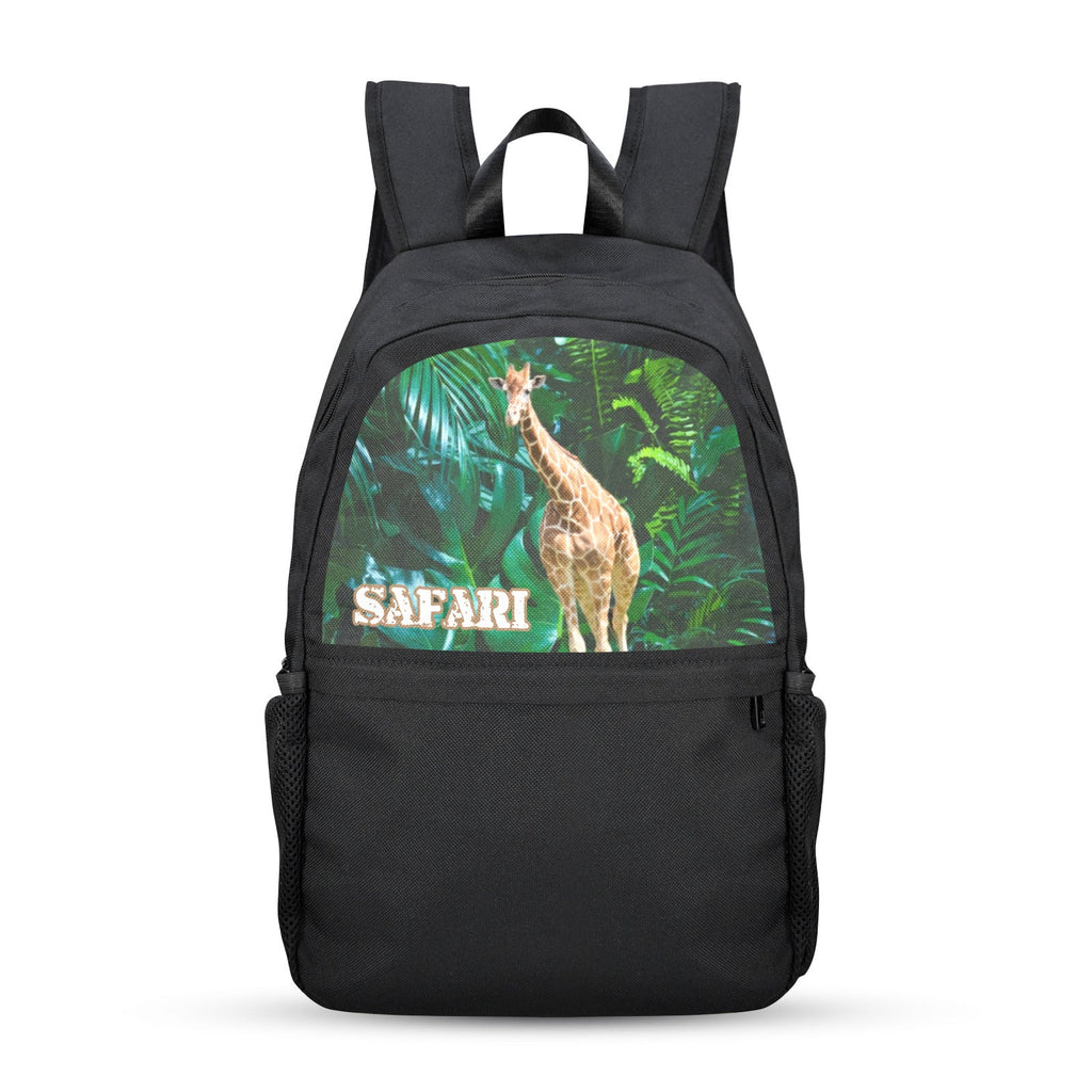 Giraffe on Safari Casual School Backpack | Upper Part Printing