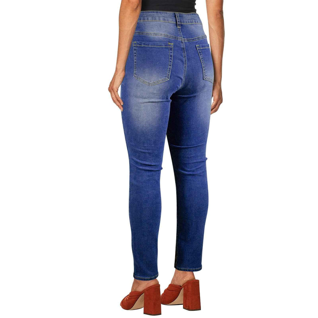 Women's Couple in Love Decorated Jeans with Front Printing
