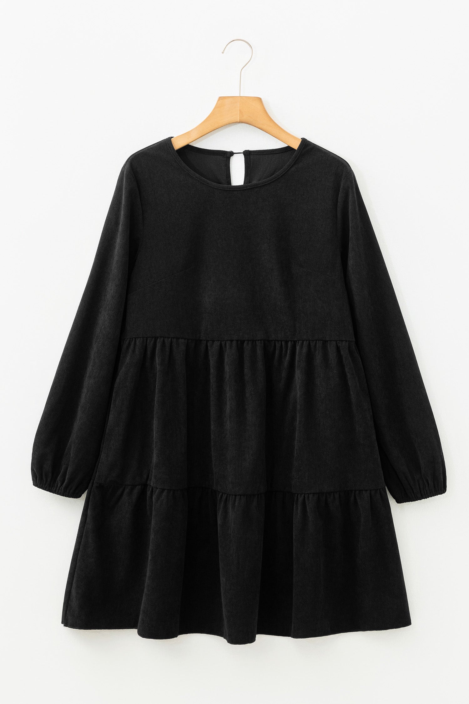 Lantern Sleeve Tiered Mini Dress