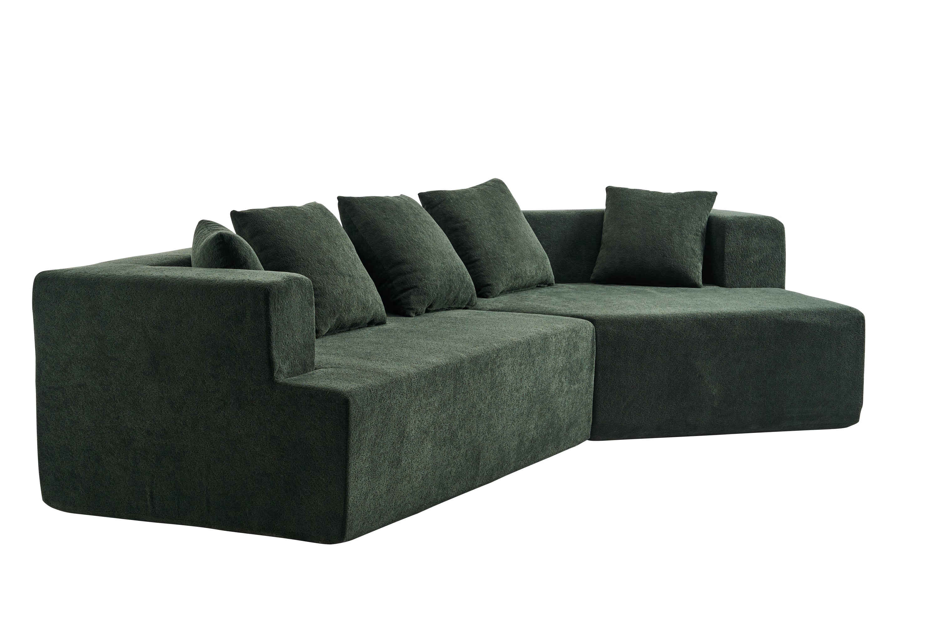 Memory Foam Couch, No Installation & Easy to Transport, Deep Seat Modern Sofa with Chenille Fabric, Couch for Living Room, Bedroom, Apartment, Home Office