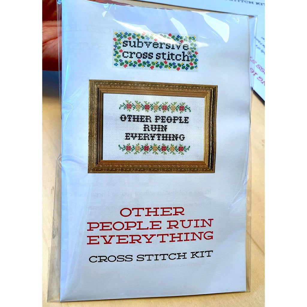 Deluxe Cross Stitch Kit – “I Love Curse Words” Funny Beginner Pattern