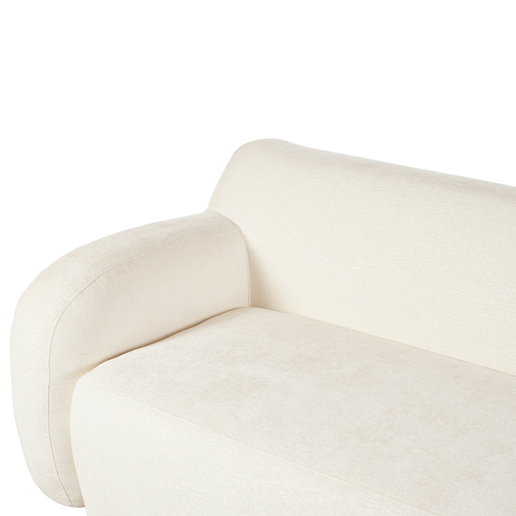 U_Style 81.5' Minimalist Compression Sofa, Curved Design, 3-Seater Casual Sofa for Living Rooms, Bedrooms, and Apartments