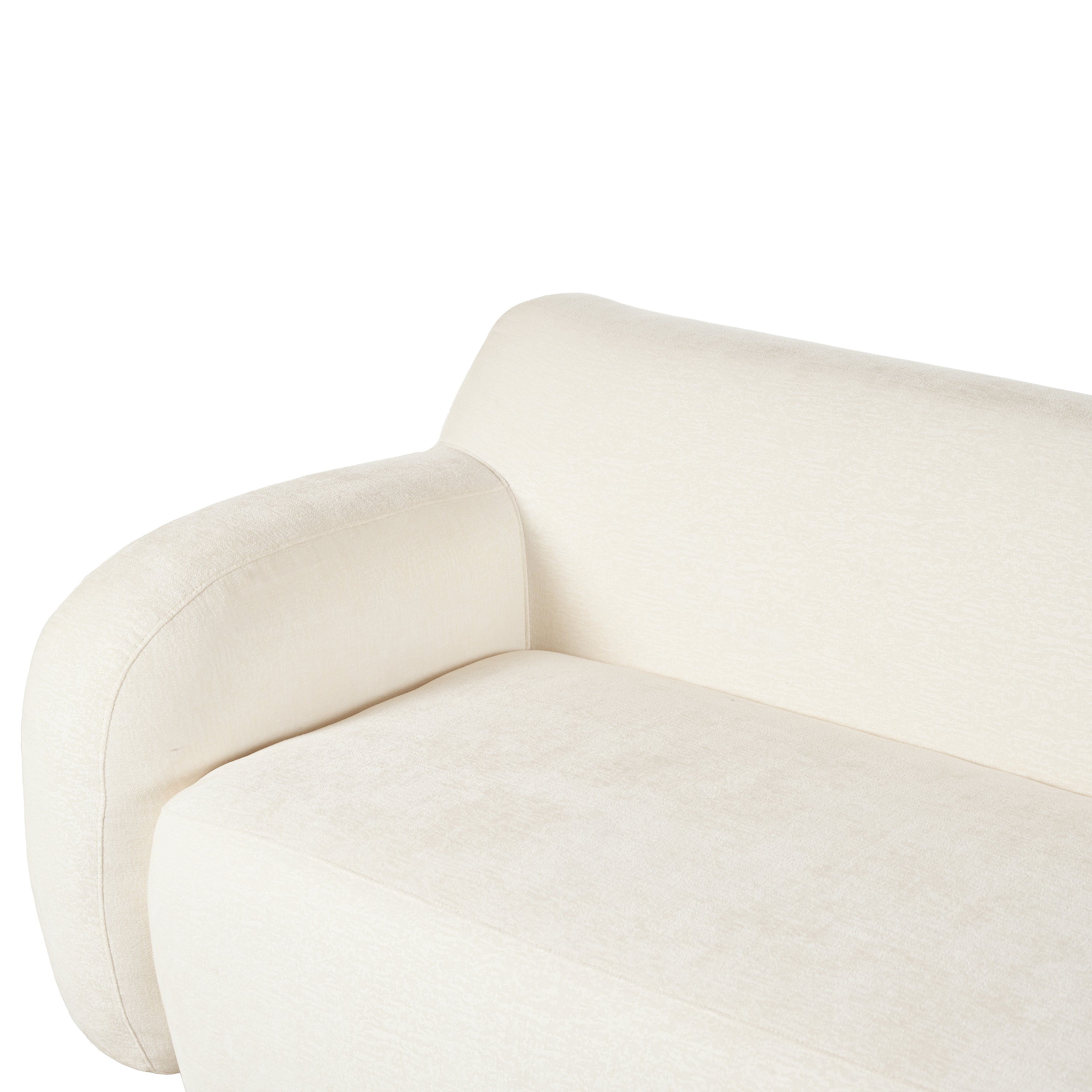 U_Style 81.5' Minimalist Compression Sofa, Curved Design, 3-Seater Casual Sofa for Living Rooms, Bedrooms, and Apartments