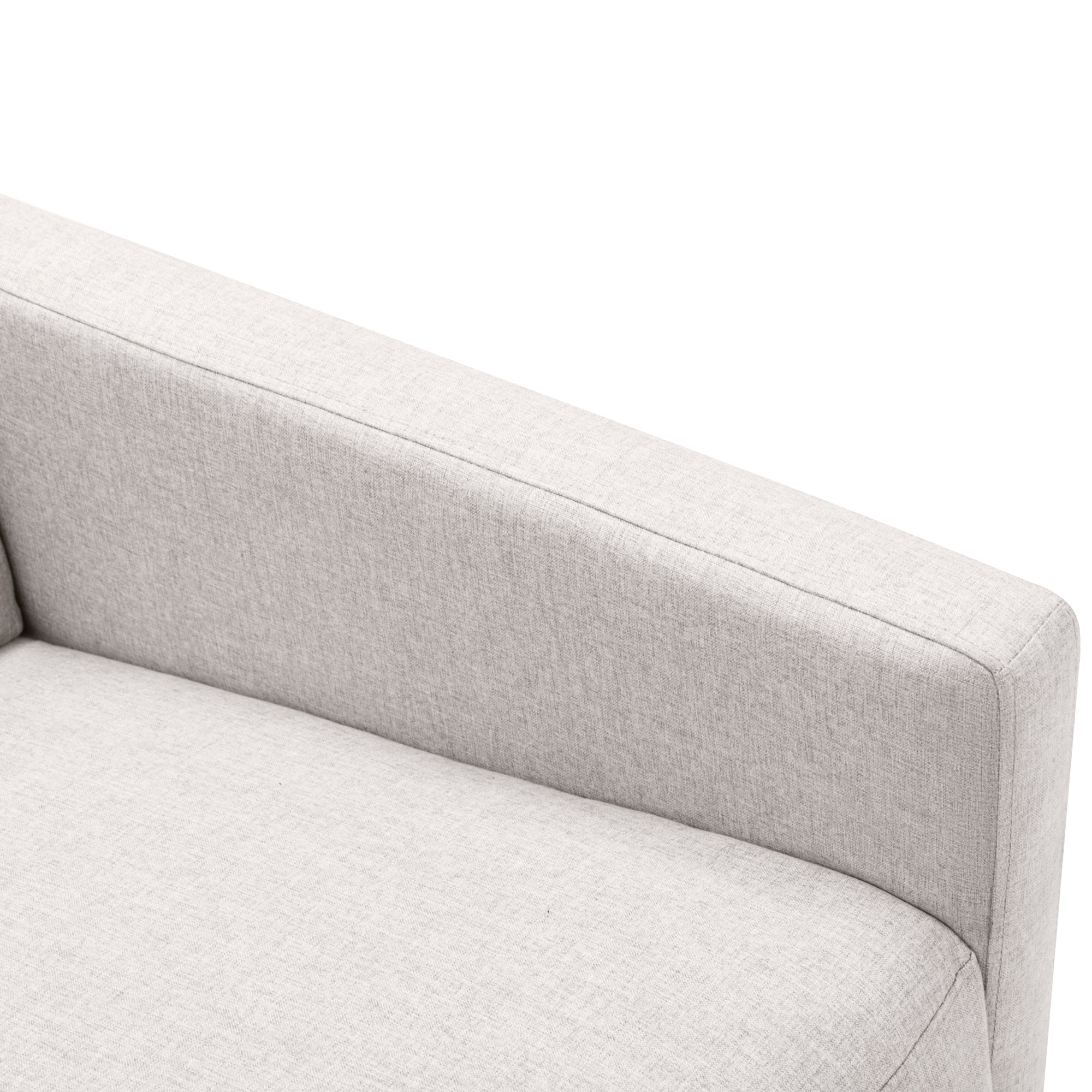 Modern Upholstered Rocker Nursery Chair with Plush Seating, Tan Linen, Swivel Recliner