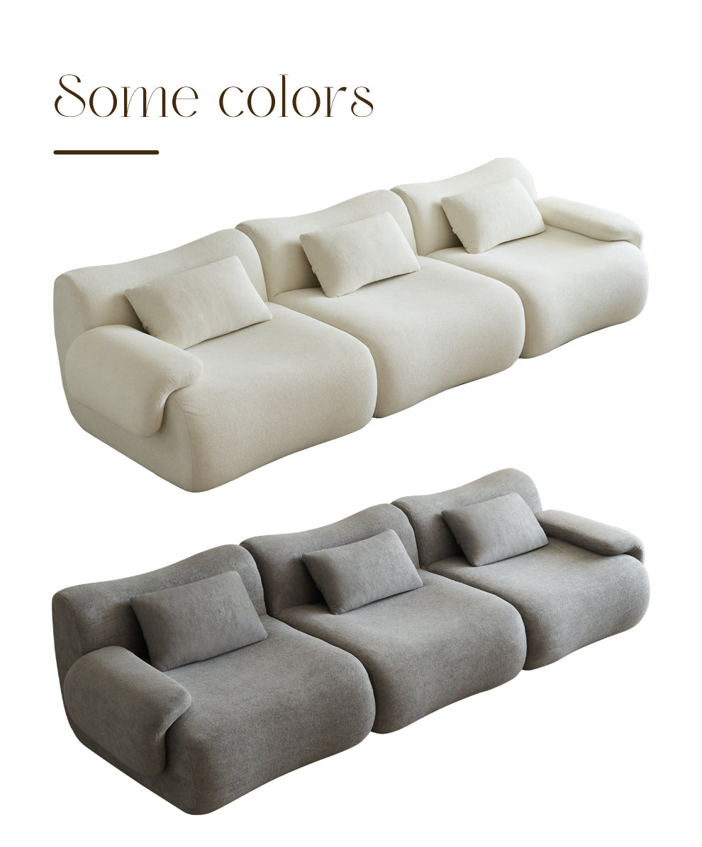 Modular Sectional Sofa, Compressed Sectional Sofa Modern Minimalist Style Couch, Bedroom, Comfy Compressed Sofa Couch Space-Efficient Light Gray