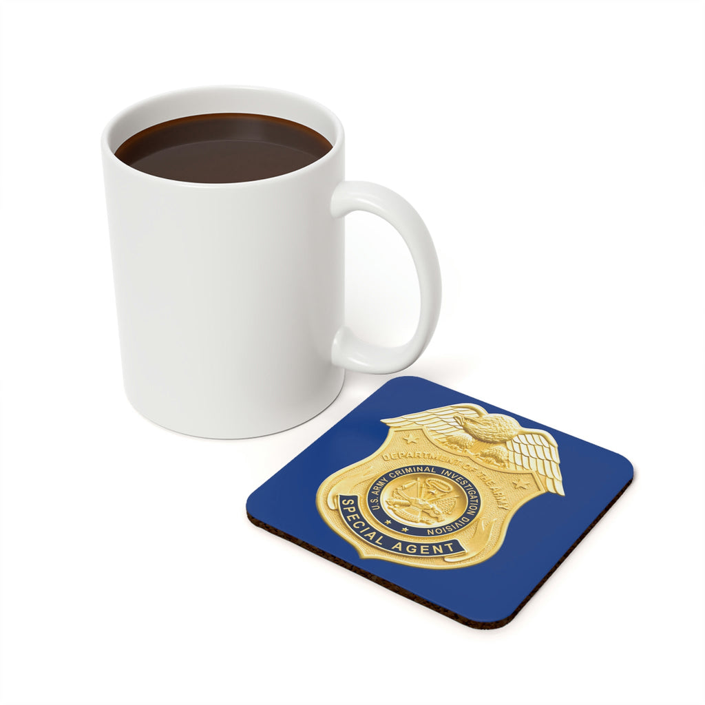Army CID Badge - Cork Back Coaster