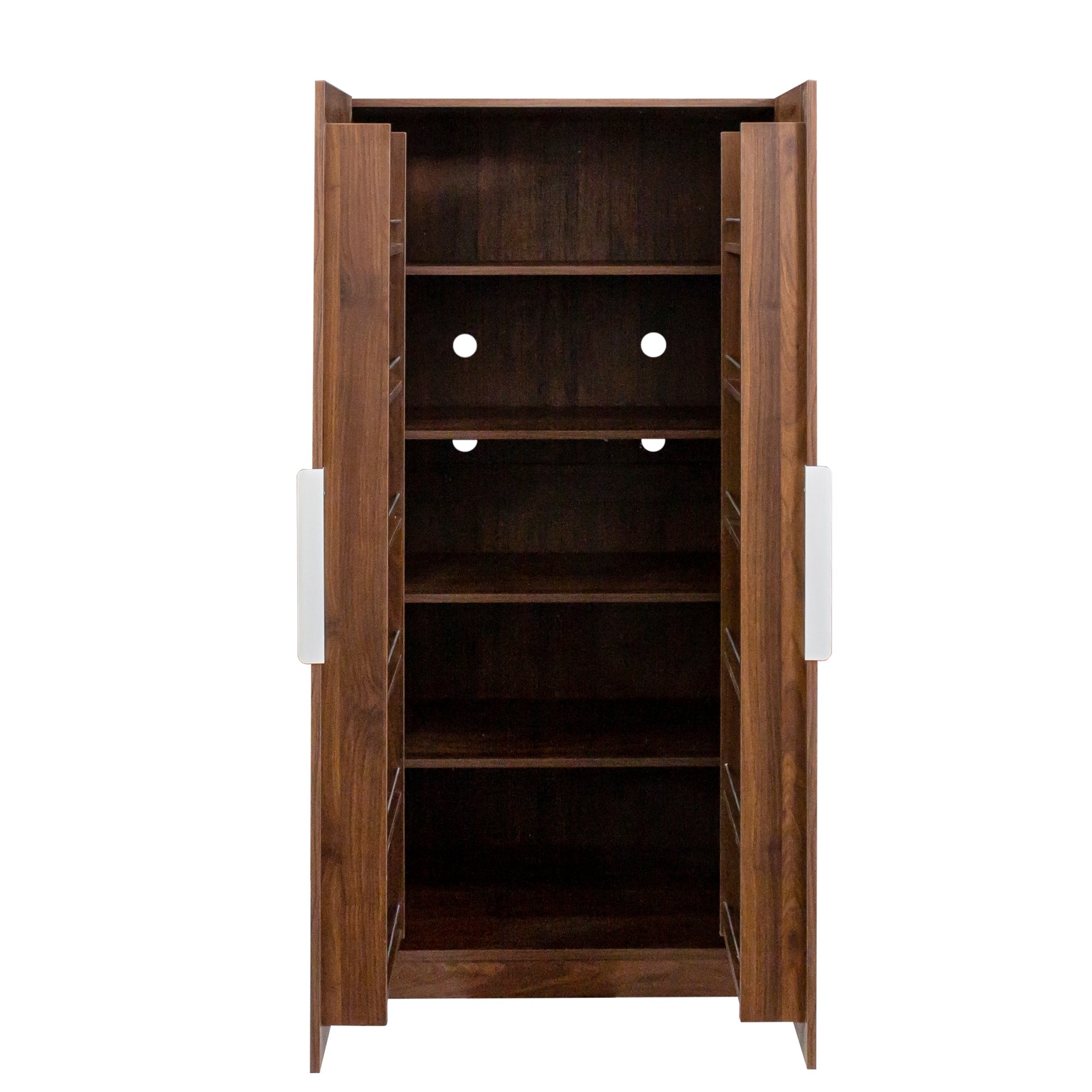 62.99in Kitchen Pantry Cabinet, Walnut  Freestanding Buffet Cupboards Sideboard with Doors &  Shelves, Kitchen Pantry Storage Cabinet for Kitchen, Living Room and Dinning Room