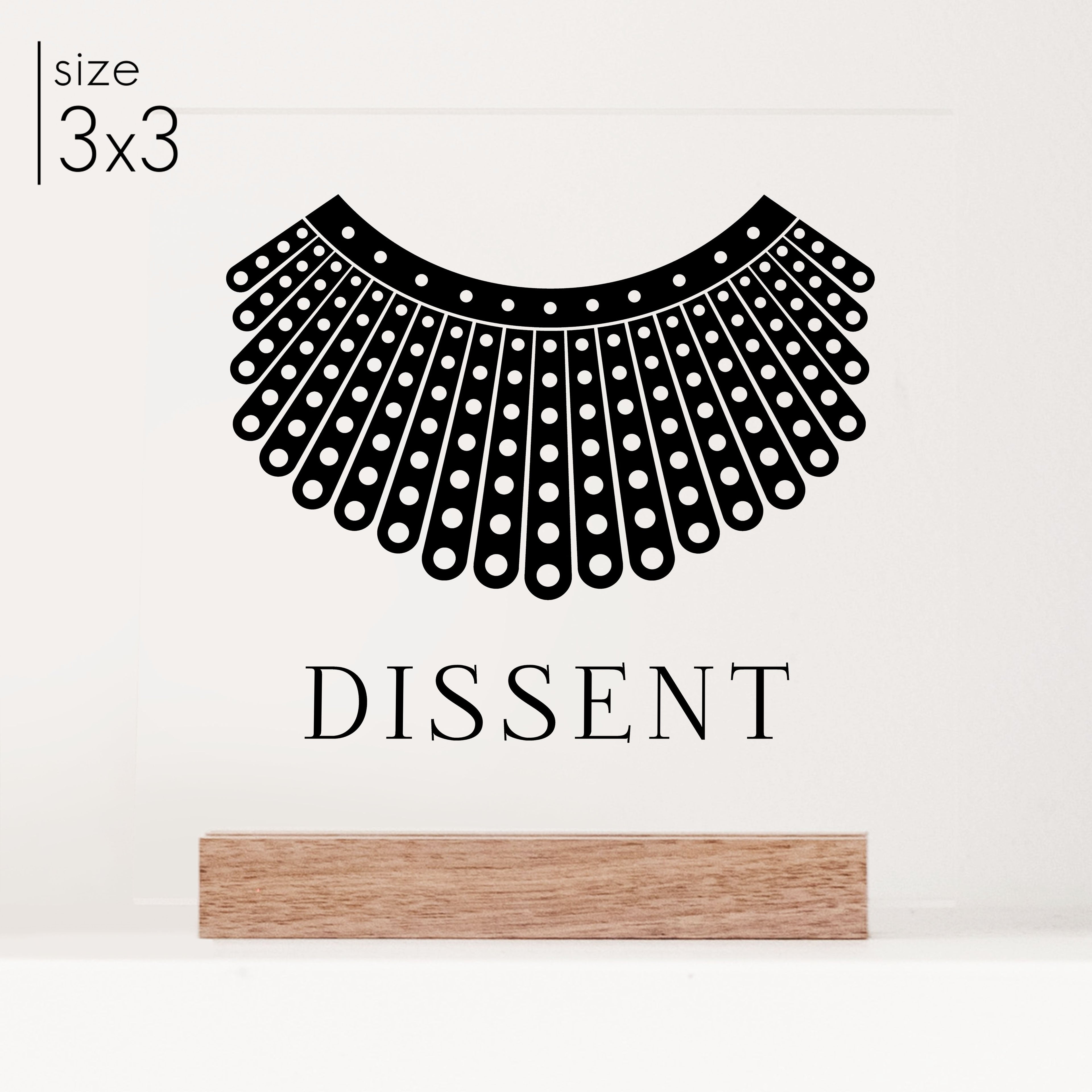 Acrylic RBG Dissent Collar