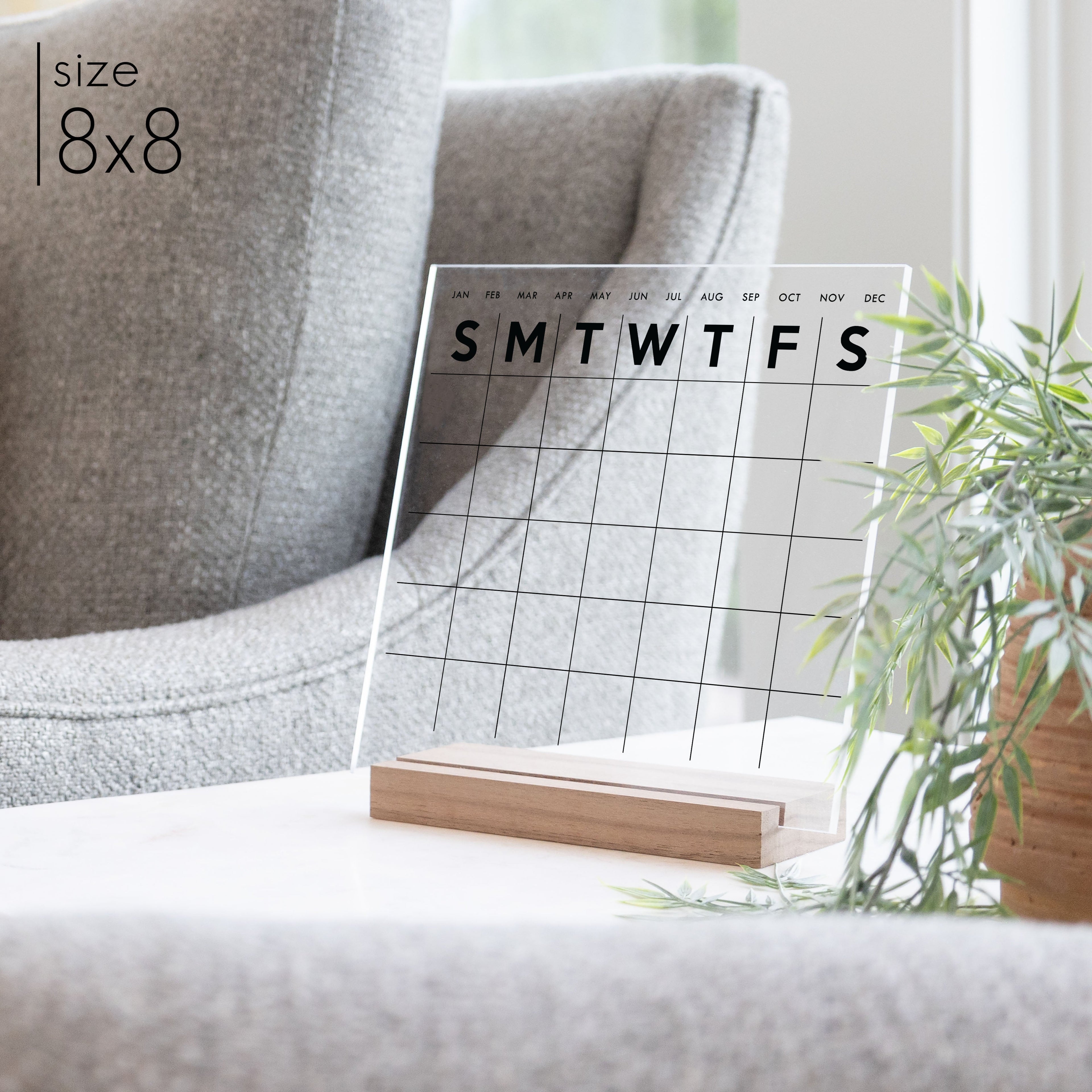 Monthly Square Desk Calendar | Minimalist Style