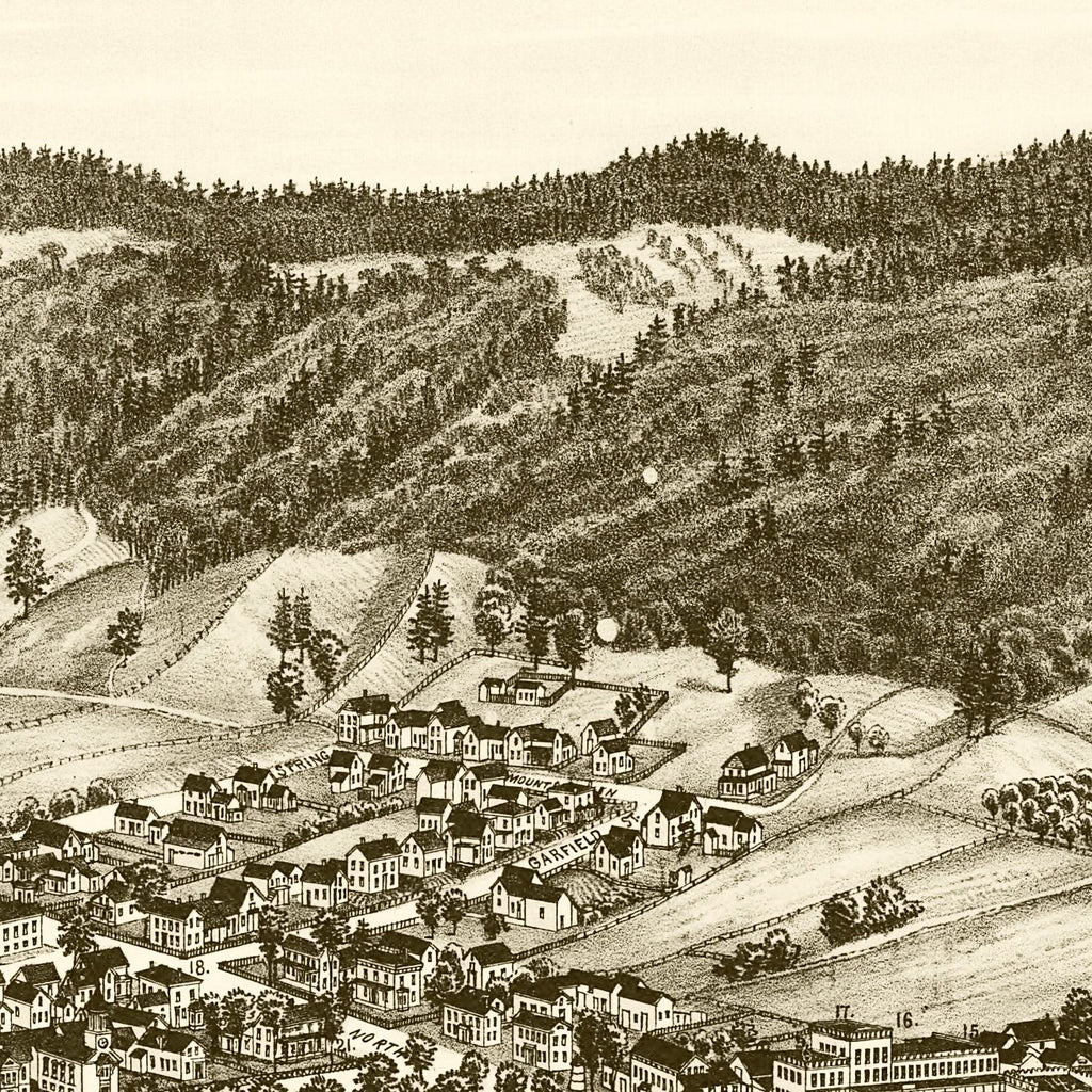 Vintage Map of Bristol, Vermont 1889