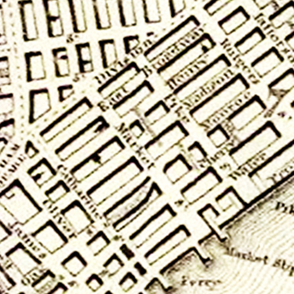 Vintage Map of New York City, New York 1836