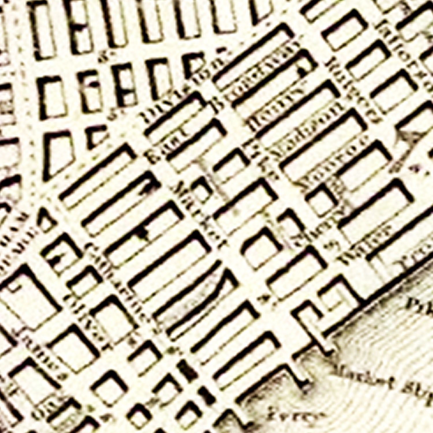 Vintage Map of New York City, New York 1836