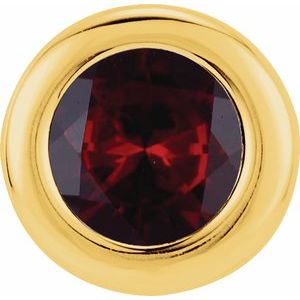 14K Yellow Gold 6 mm Imitation Mozambique Garnet Pendant
