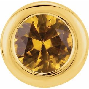 14K Yellow Gold 6 mm Imitation Citrine Pendant