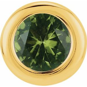 14K Yellow Gold 6 mm Imitation Peridot Pendant
