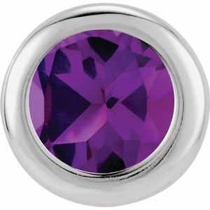 14K White Gold 6 mm Imitation Alexandrite Pendant