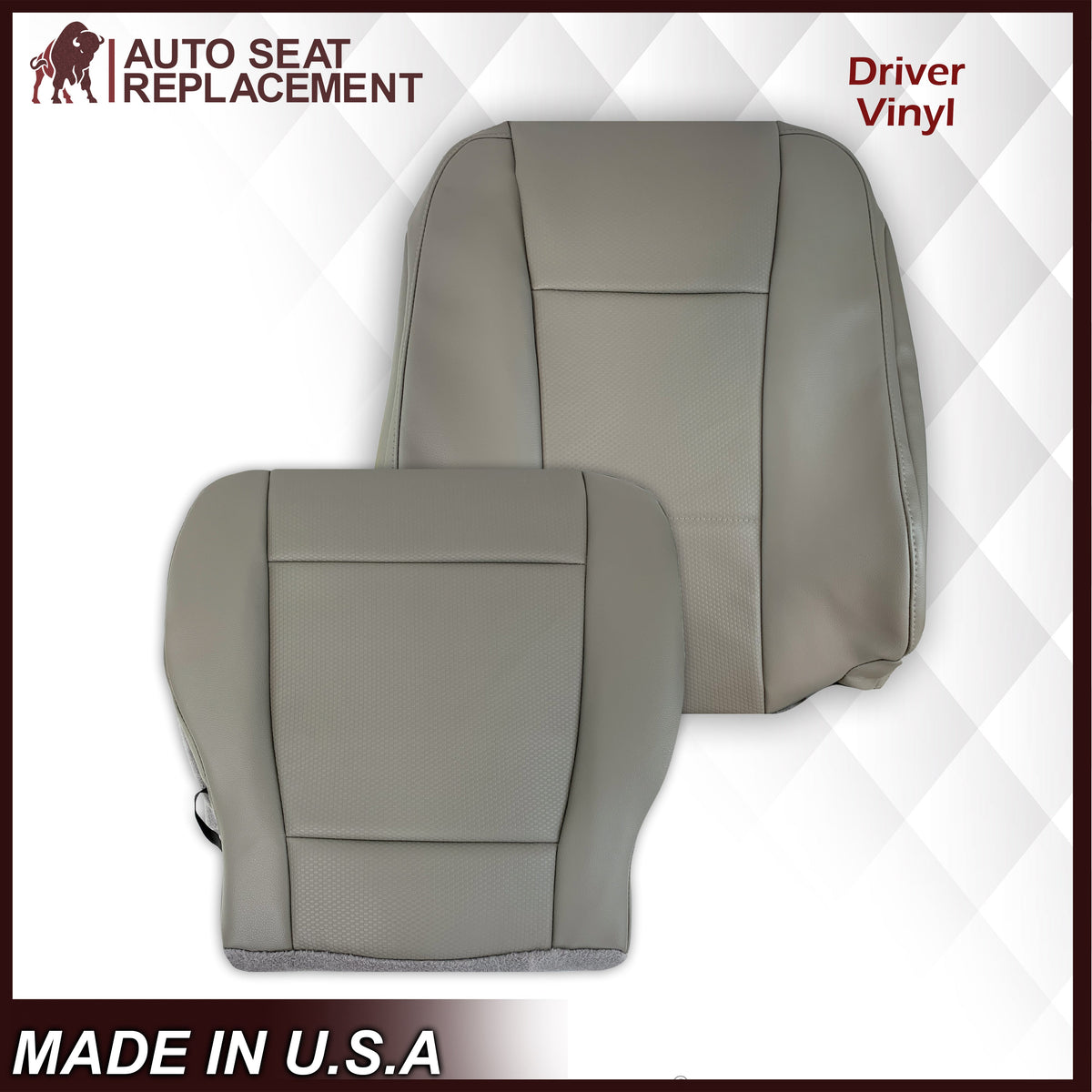 2015-2020 Ford F150 XL STX Work-Truck Base W/T Single-Cab Gray Seat Covers