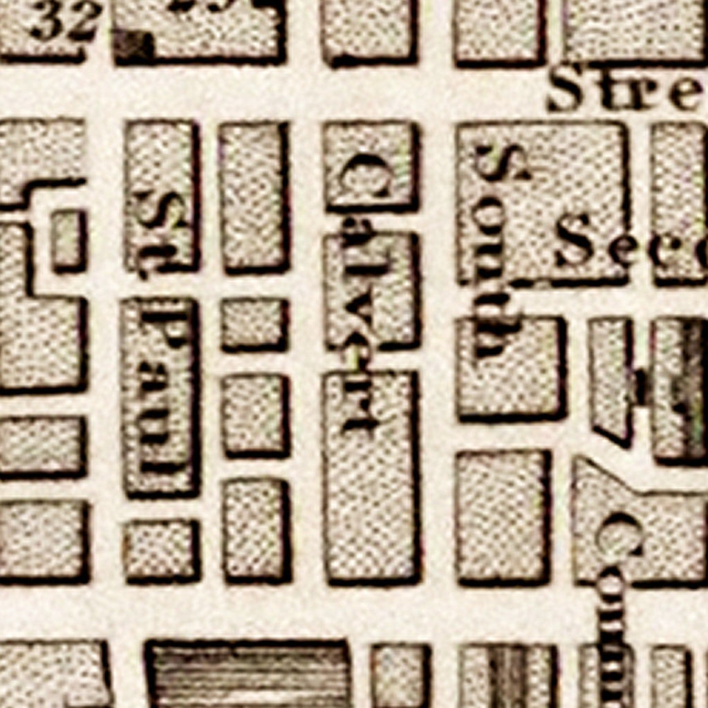 Vintage Map of Baltimore, Maryland 1846