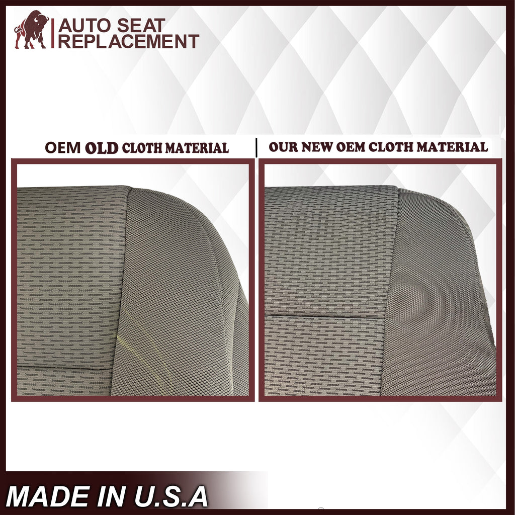 2017-2021 Ford F250 XLT Driver Or Passenger Side Cloth Replacement Seat Cover In Gray