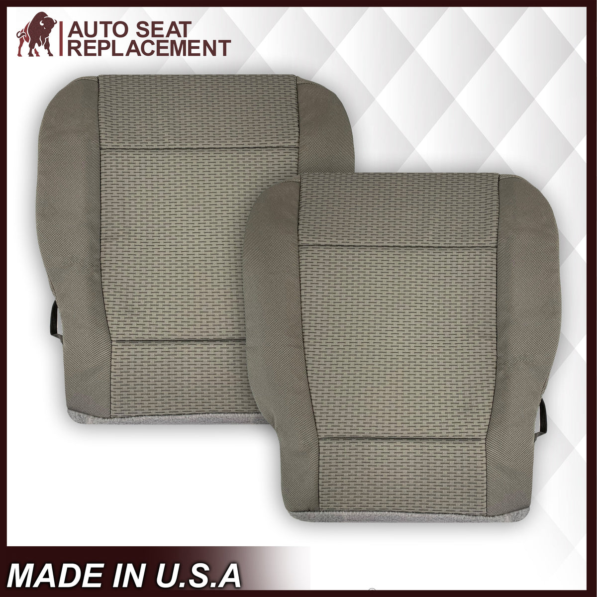 2017-2021 Ford F250 XLT Driver Or Passenger Side Cloth Replacement Seat Cover In Gray