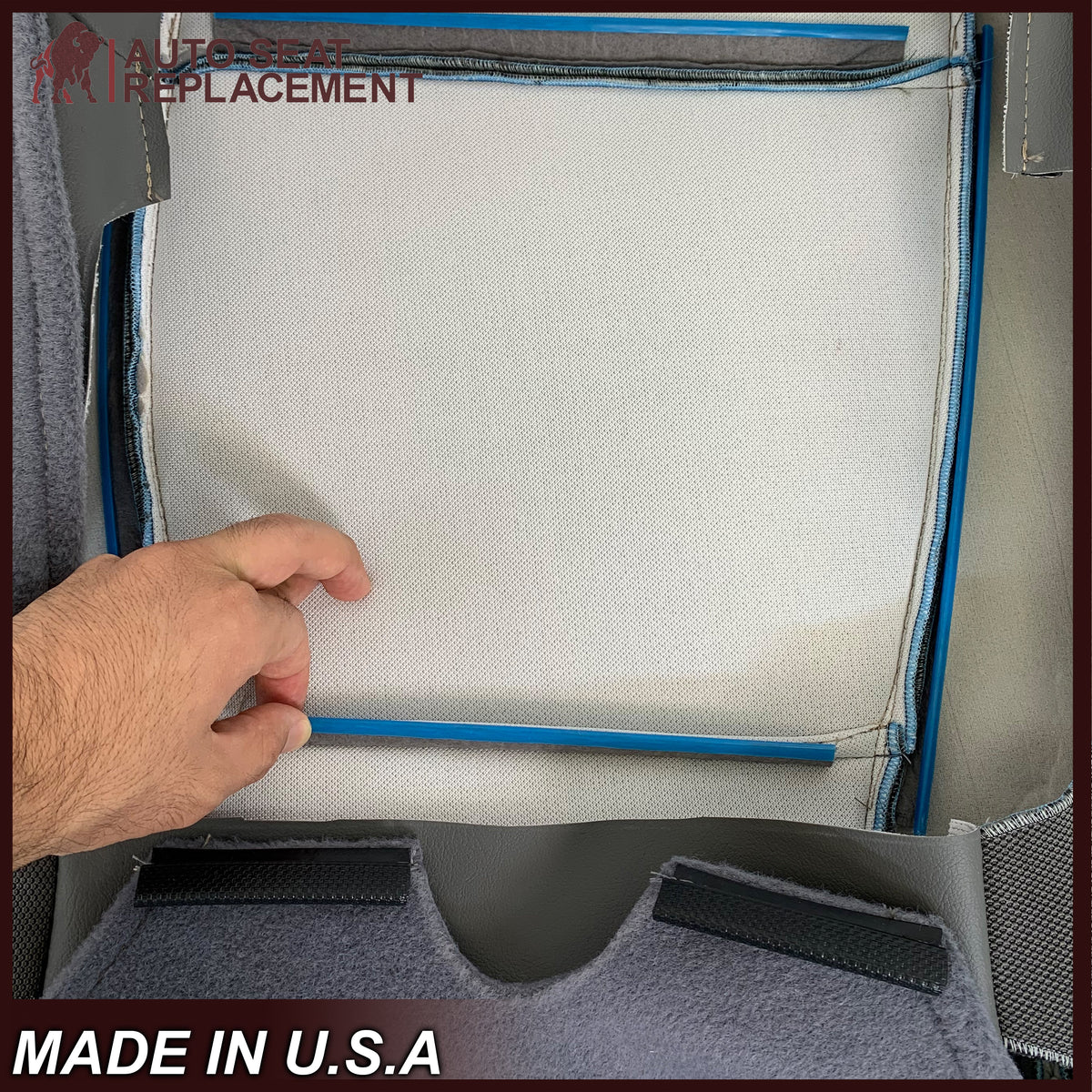 2017-2021 Ford F250 XLT Driver Or Passenger Side Cloth Replacement Seat Cover In Gray
