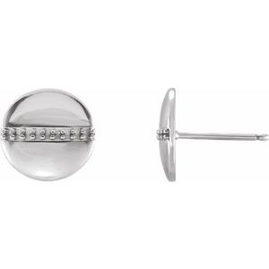 Sterling Silver Circle Earring Mounting