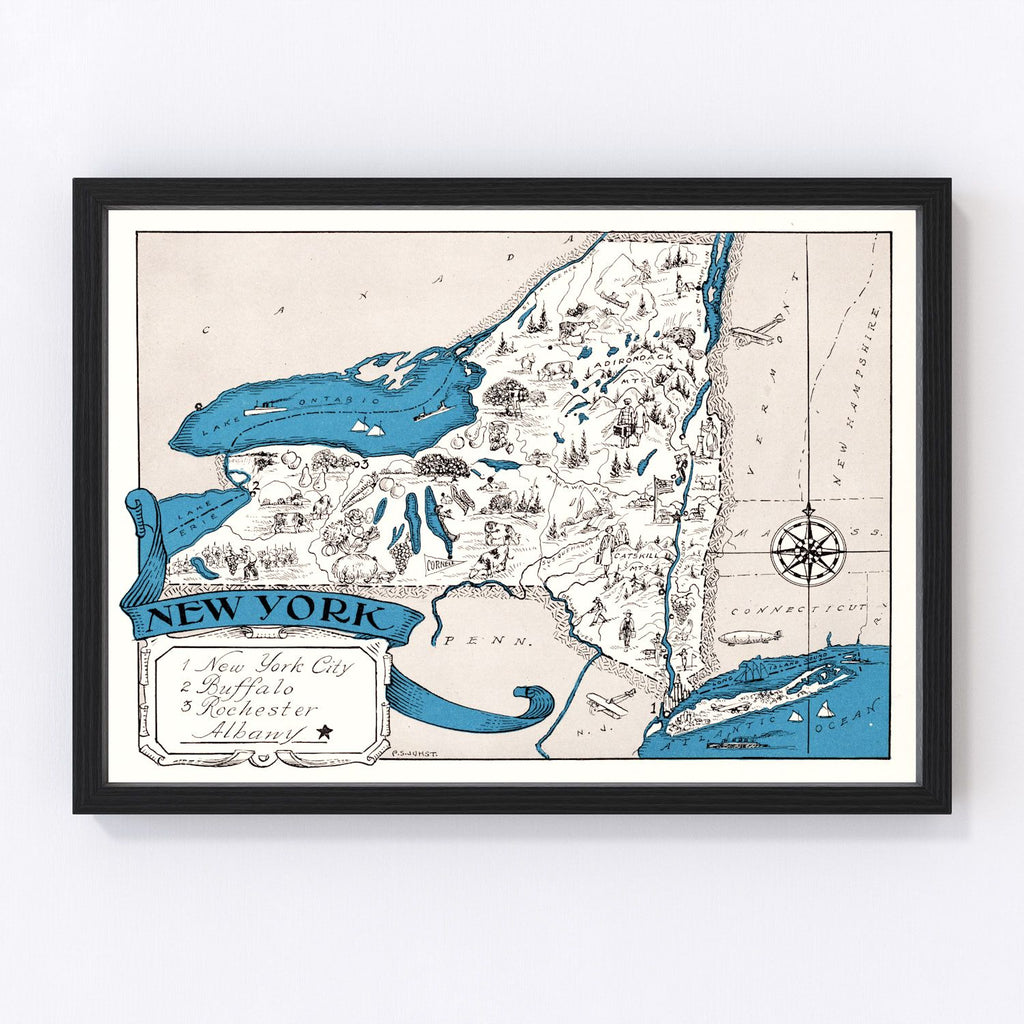 Vintage Map of New York 1931