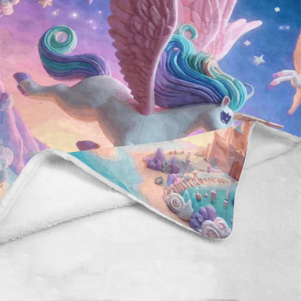 Flying Unicorns Ultra-Soft Micro Fleece Blanket 50" x 60" (Made in USA)