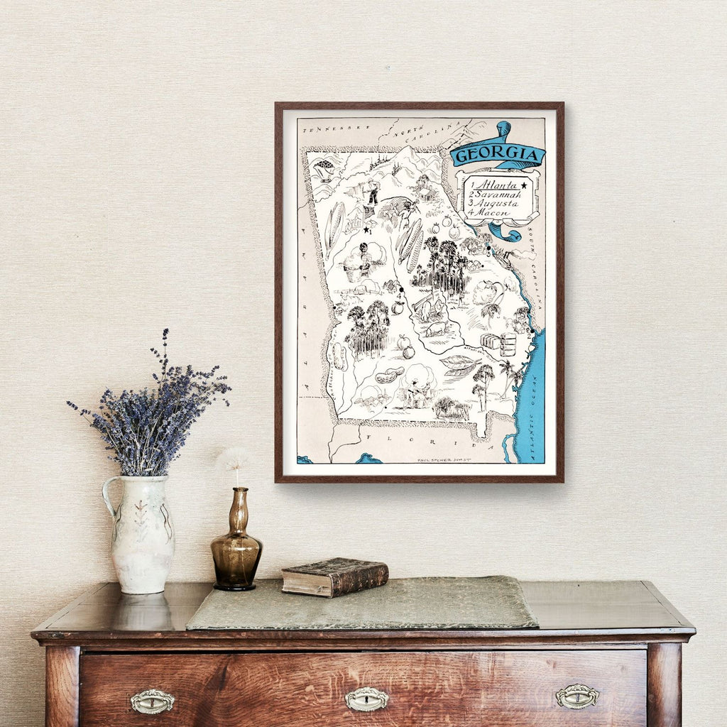 Vintage Map of Georgia 1931