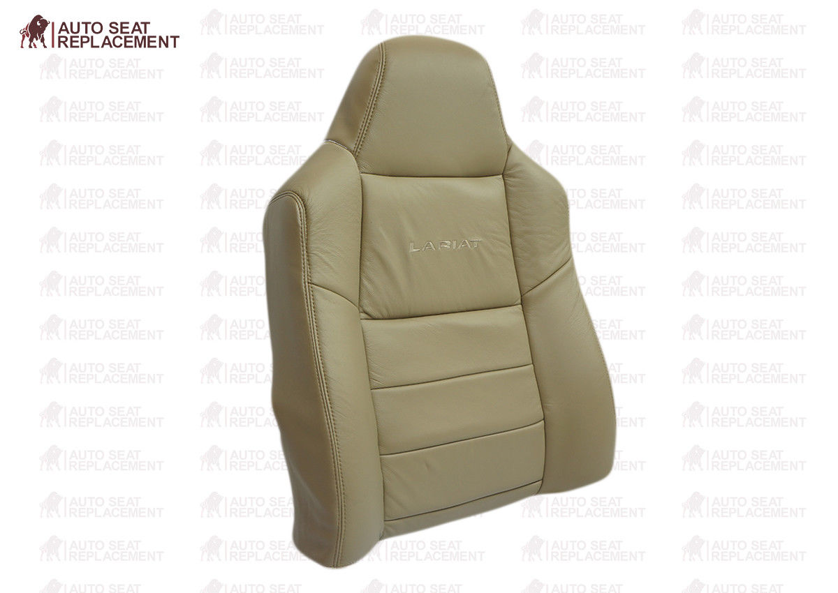 2003-2007 Ford F250 F350 Lariat Seat Cover in Tan: Choose Leather or Vinyl