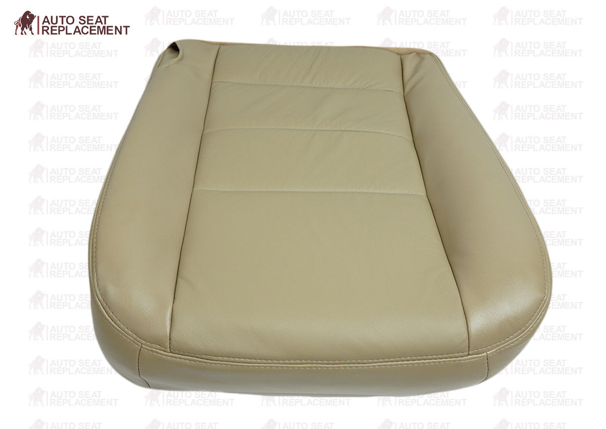 2003-2007 Ford F250 F350 Lariat Seat Cover in Tan: Choose Leather or Vinyl
