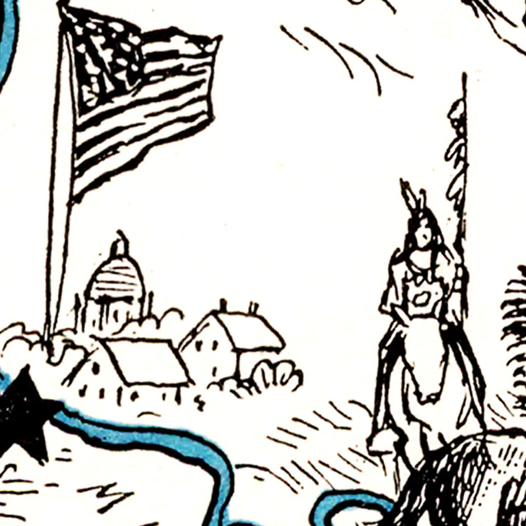 Vintage Map of South Dakota 1931