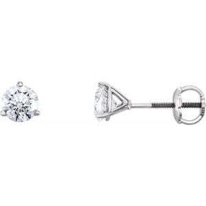 Platinum 3/4 CTW Natural Diamond Earrings