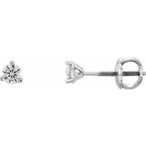 14K White Gold 1/5 CTW Natural Diamond Earrings