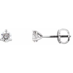 14K White Gold 1/3 CTW Natural Diamond Earrings