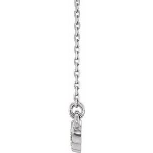 14K White Gold 1/3 CTW Lab-Grown Diamond Bar 16-18" Necklace