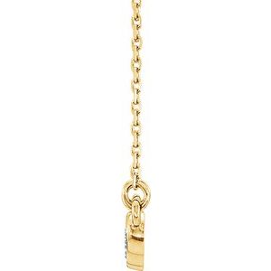 14K Yellow Gold .07 CTW Natural Diamond Bezel-Set 16-18" Necklace