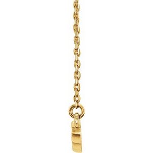14K Yellow Gold .07 CTW Lab-Grown Diamond Bar 16-18" Necklace