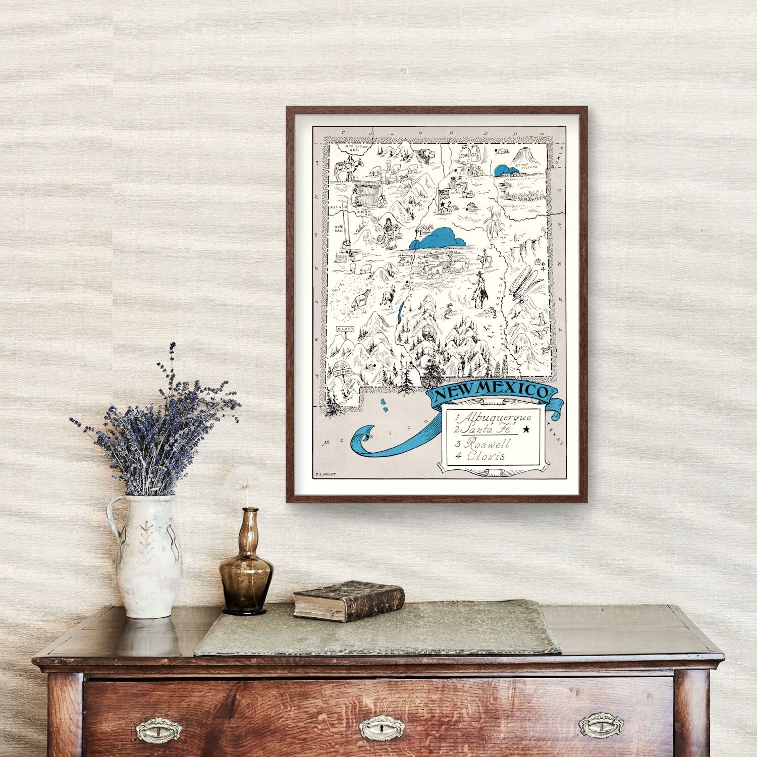 Vintage Map of New Mexico 1931