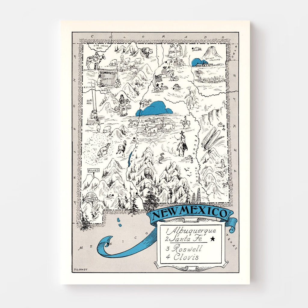 Vintage Map of New Mexico 1931