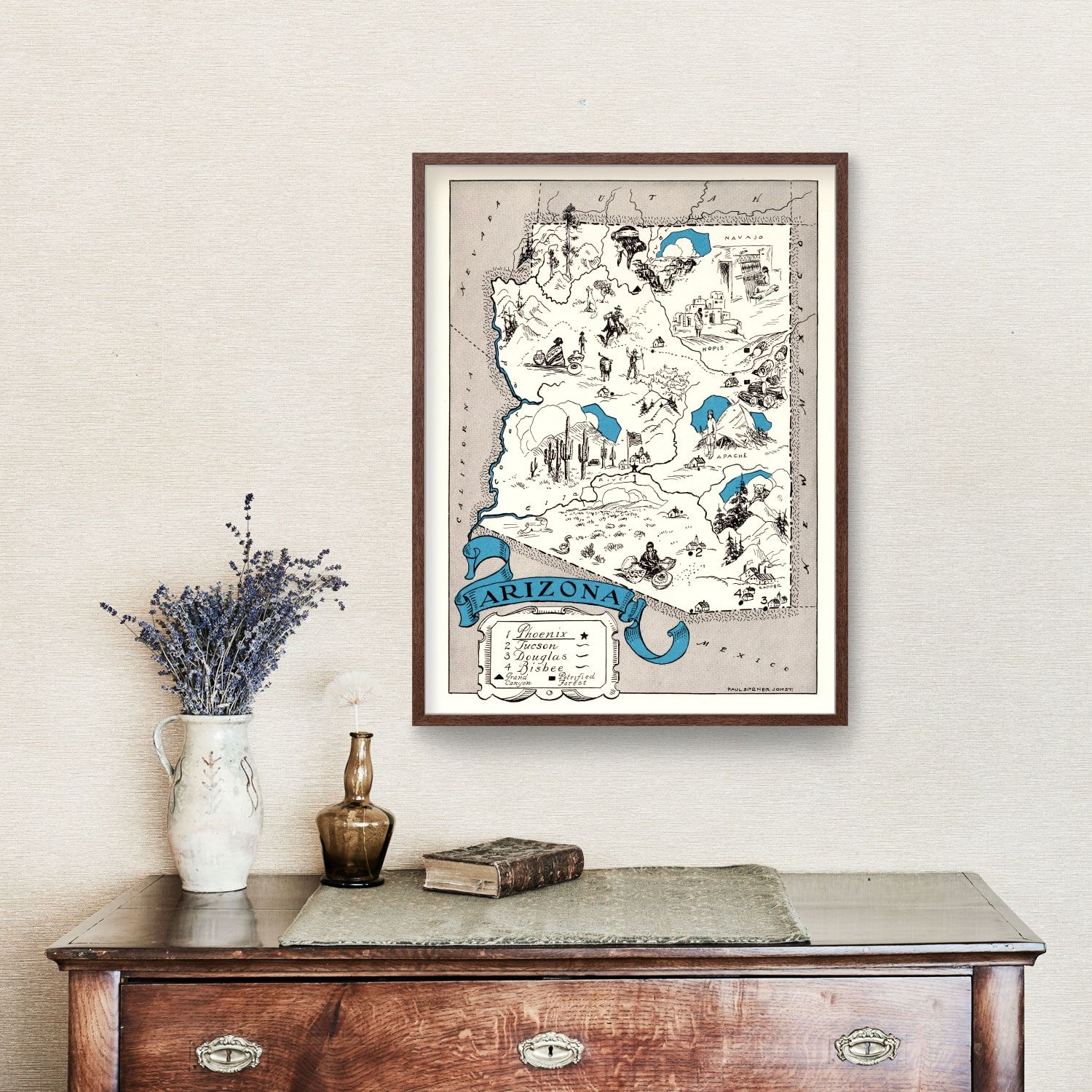 Vintage Map of Arizona 1931