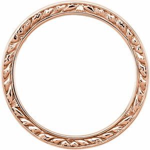 14K Rose Band Size 7
