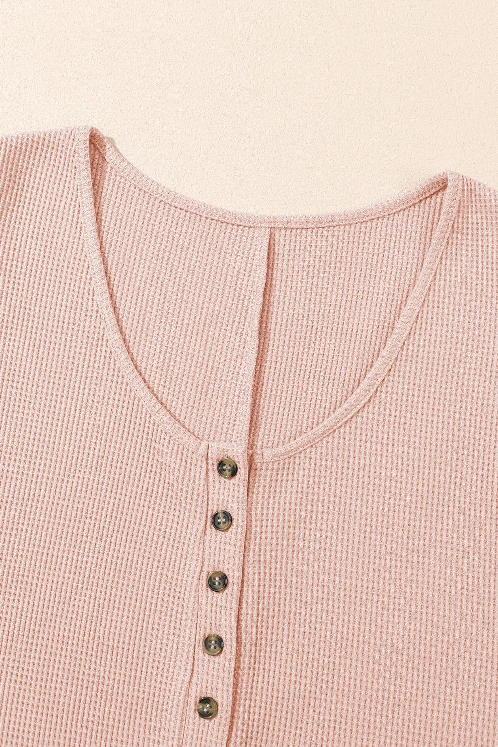 Solid Waffle Buttoned Scoop Neck Sleeveless Romper