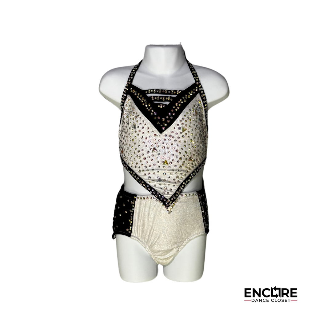 Bold Black and White Rhinestone Set