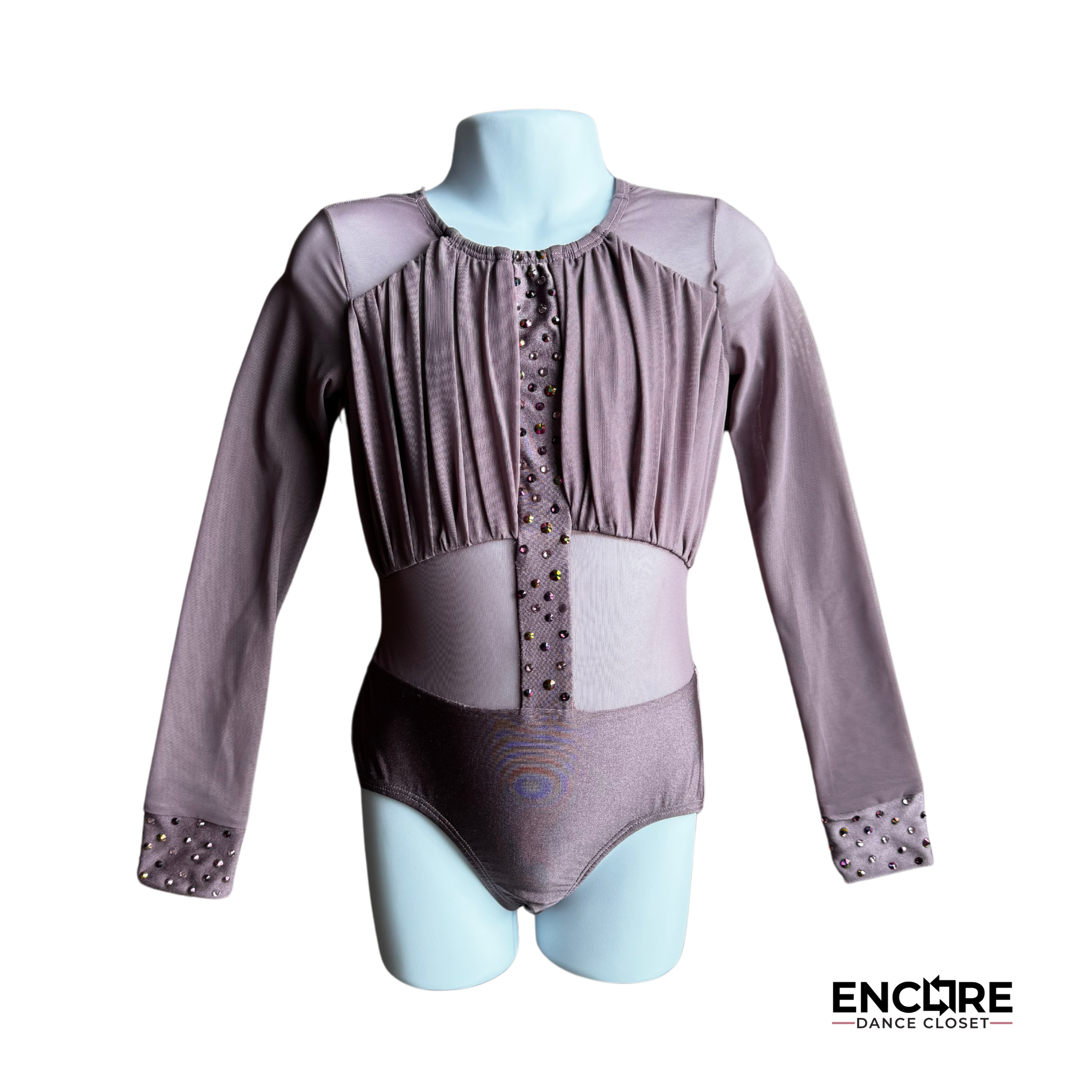 Mesh Leotard with Embellishments